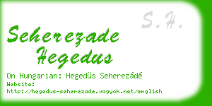 seherezade hegedus business card
