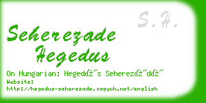 seherezade hegedus business card